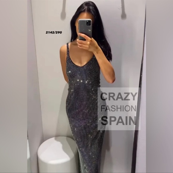 Zara Limited Edition Rhinestone
Mesh Dress - Picture 7 of 16